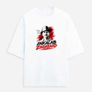 Bhagat Singh Inkalab Zindabad Oversized T-Shirt